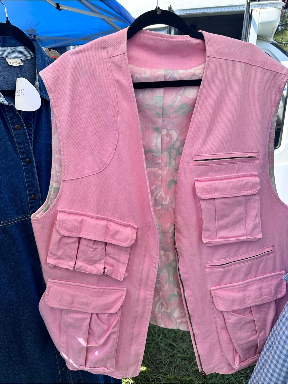 Pink Utility Vest Jacket - Women